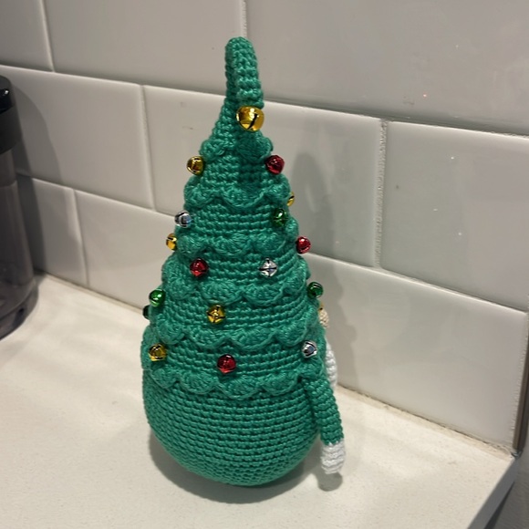 Handcrafted Christmas Tree Gnome Crochet Jingle Bell Ornaments Holiday Decor - Picture 11 of 14